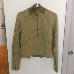 Lululemon Green Pullover Jacket with Zip Up Front